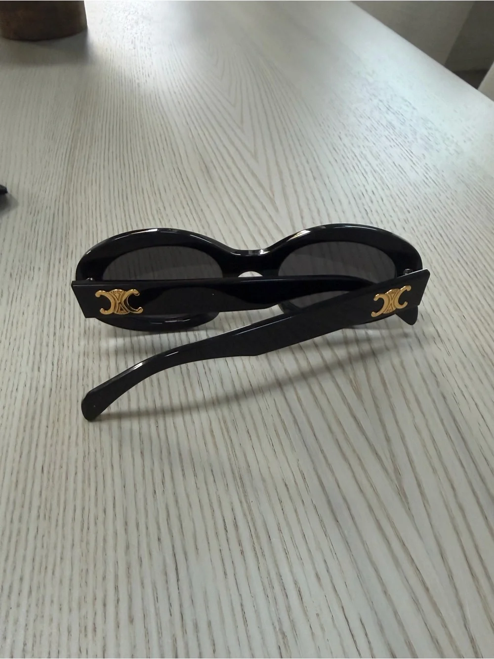 Celine Triomphe oval-frame acetate sunglasses